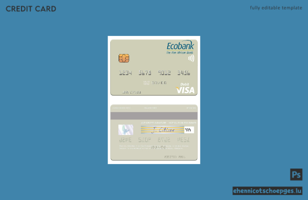 Mustervorschau der Senegal Ecobank Senegal Visa-Debitkarte